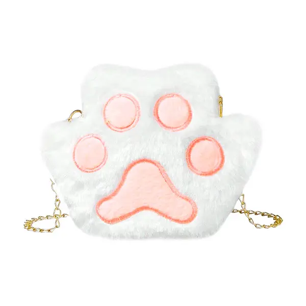 Carterita Blanca de Gato Peluche
