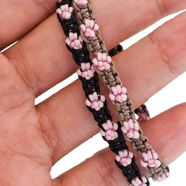 Pulseras tejidas estilo huellita de Gato - Imagen 2
