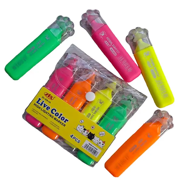 Set 4 Piezas de Resaltadores Estilo Pata de Gato